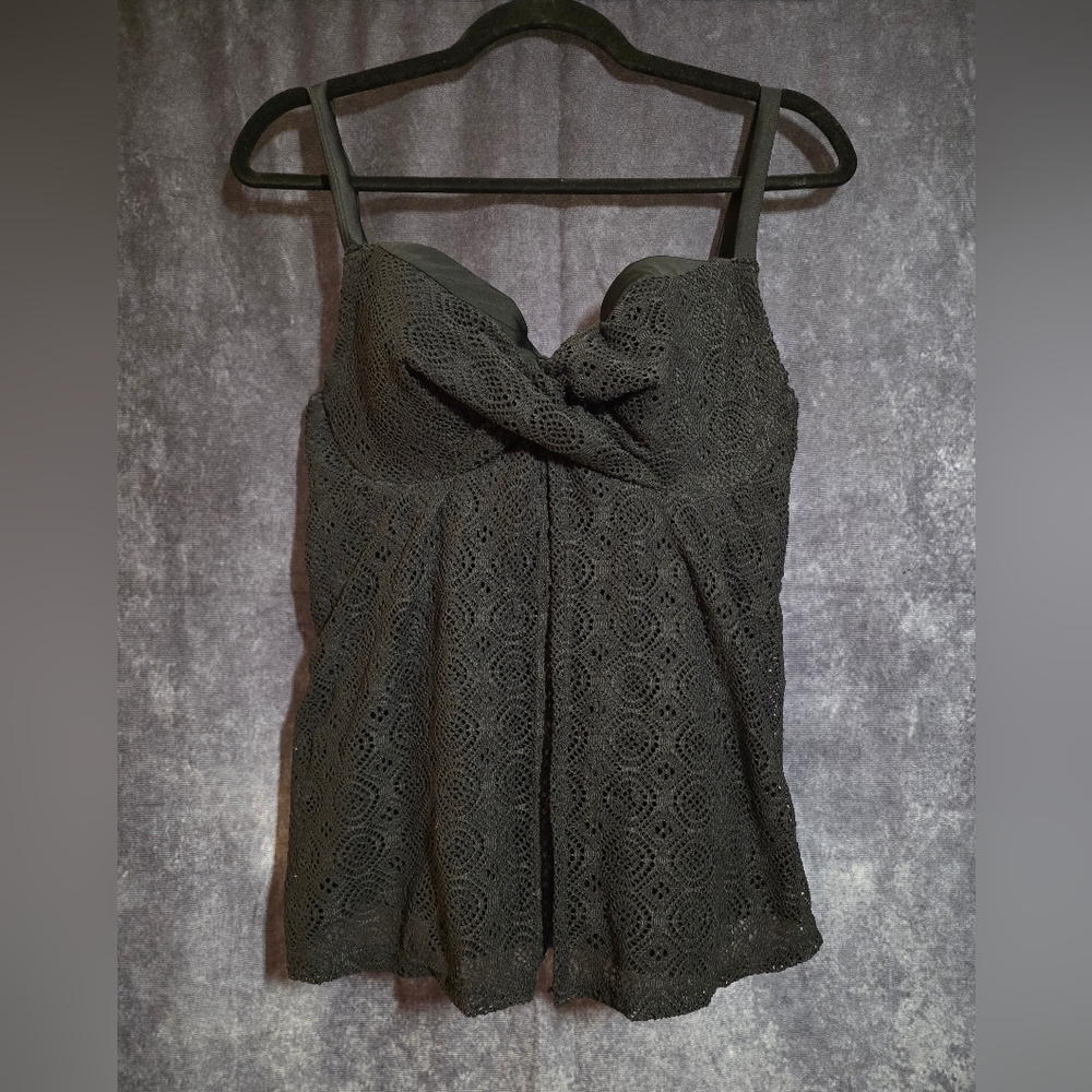 Swimsuits For All Black Crochet Bikini Top